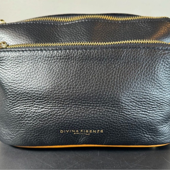 Divina Firenze black pebbled leather bag made in Italy excellent condition - Picture 2 of 11